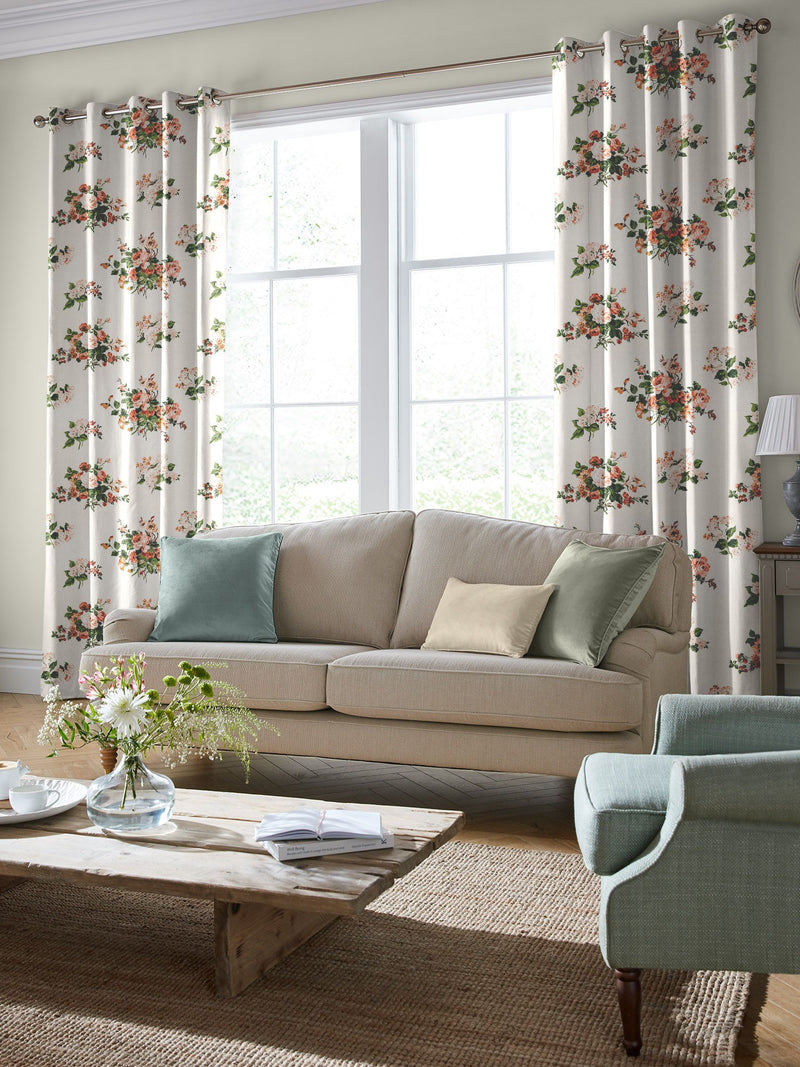 Laura Ashley Rosemore curtains natural, imported from the UK