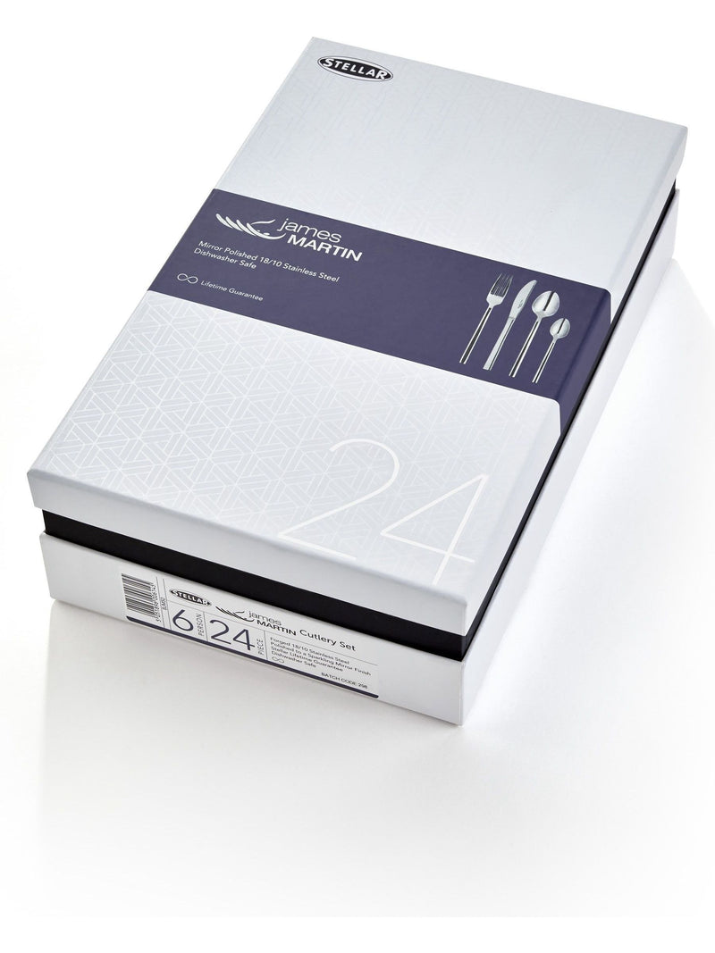 Stellar James Martin silver 24 piece cutlery set (British brand)
