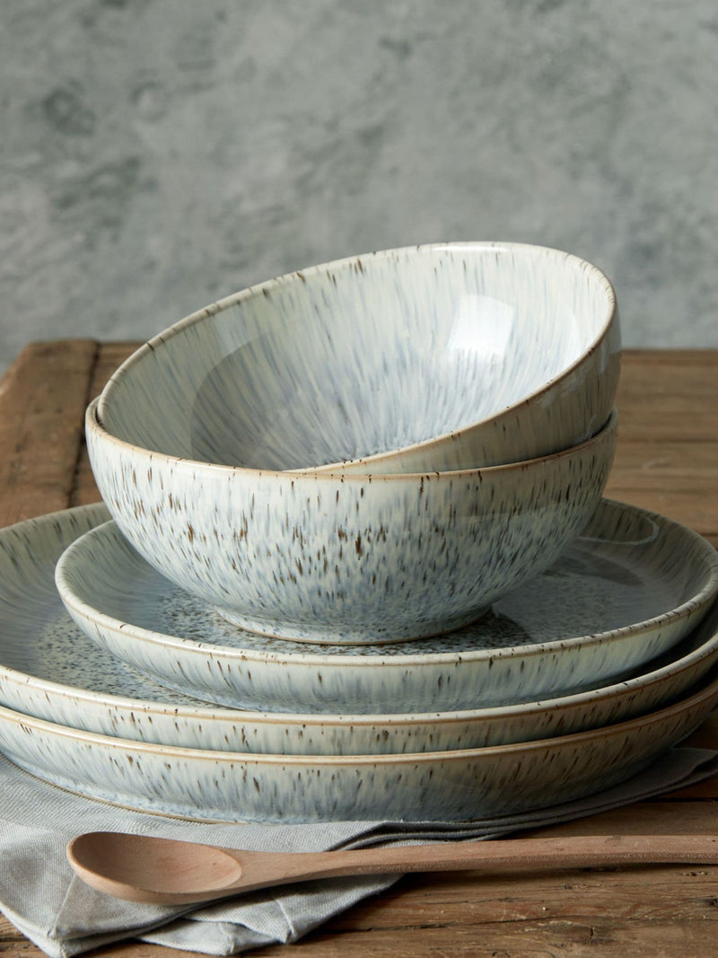 Denby Grey Halo Speckle tableware set 12 piece - British product