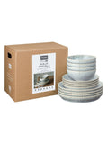 Denby Grey Halo Speckle tableware set 12 piece - British product