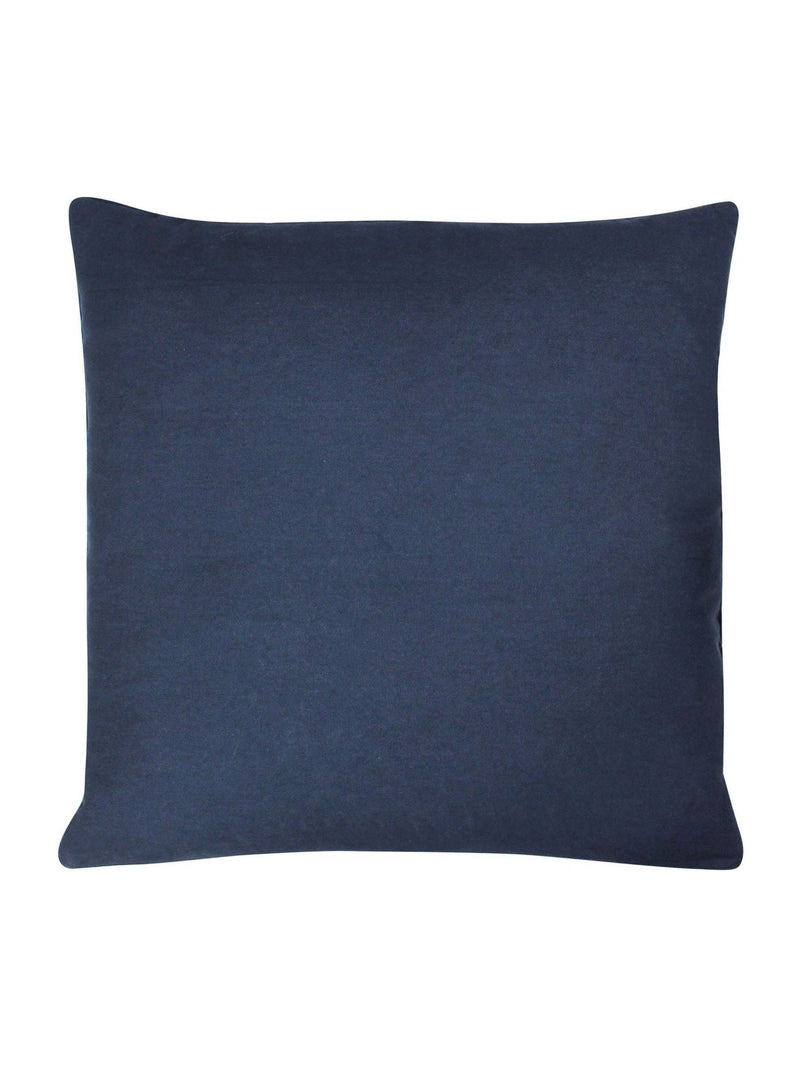 Furn navy blue cotton floral cushion 45cm, imported from the UK