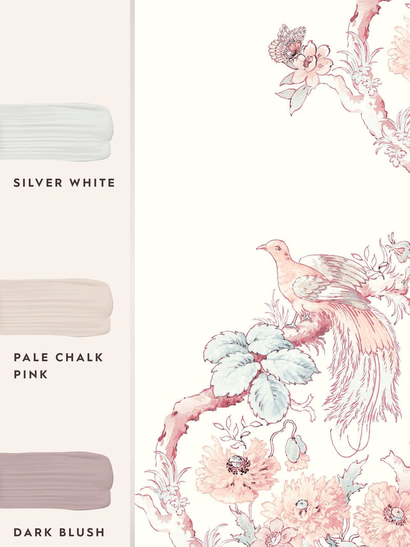 Laura Ashley pink Birtle wallpaper mural 3m, imported from the UK