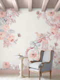 Laura Ashley pink Birtle wallpaper mural 3m, imported from the UK