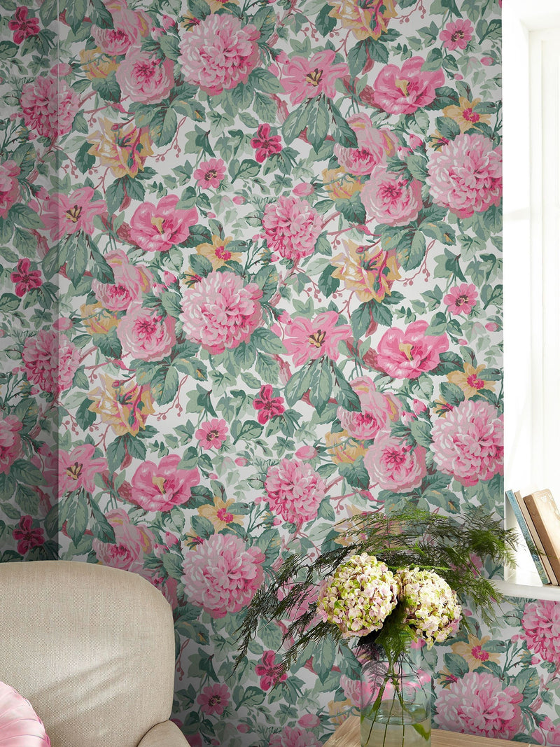 Laura Ashley Pink Aveline wallpaper 10m - British product