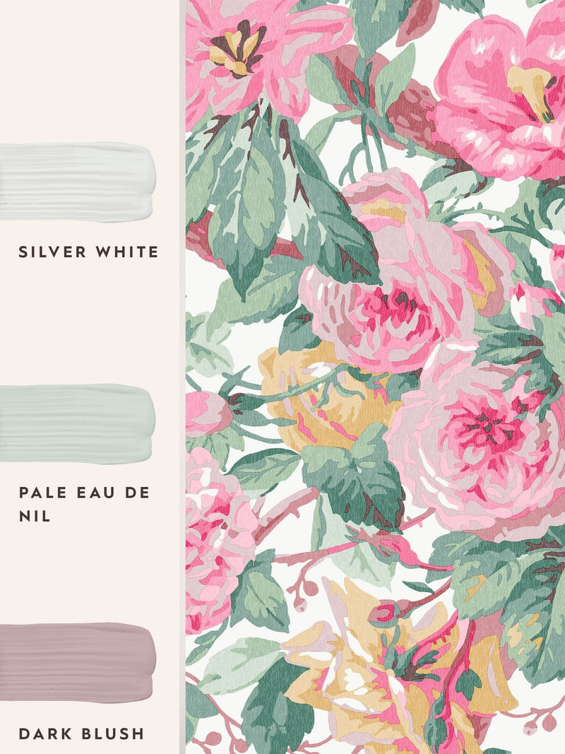 Laura Ashley Pink Aveline wallpaper 10m - British product