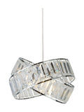Searchlight chrome and clear acrylic ceiling shade - British product