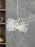 Searchlight chrome and clear acrylic ceiling shade - British product