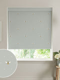 Sophie Allport bee roller blind pale slate grey made to measure - British product