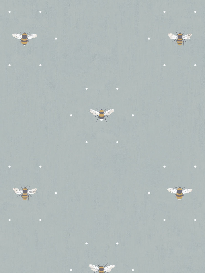 Sophie Allport bee roller blind sky blue, UK version