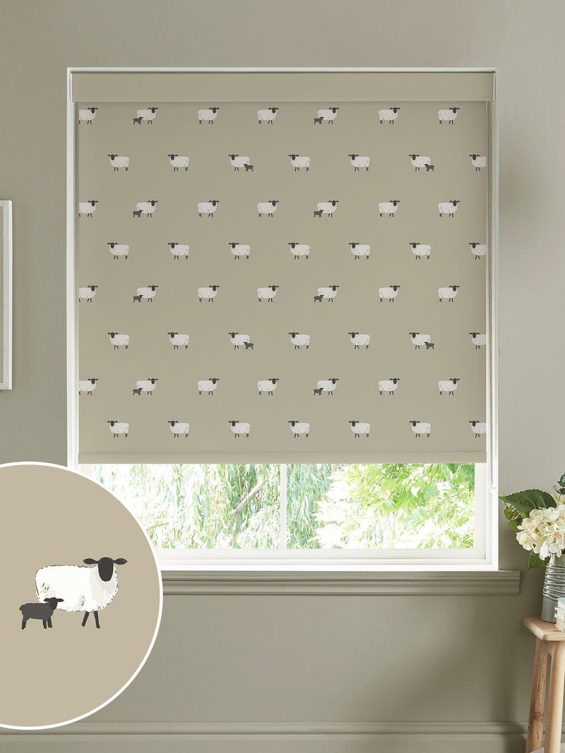 Sophie Allport sheep design roller blind, UK version