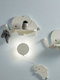 Mamas & Papas white elephant shelves set with nightlight - British product