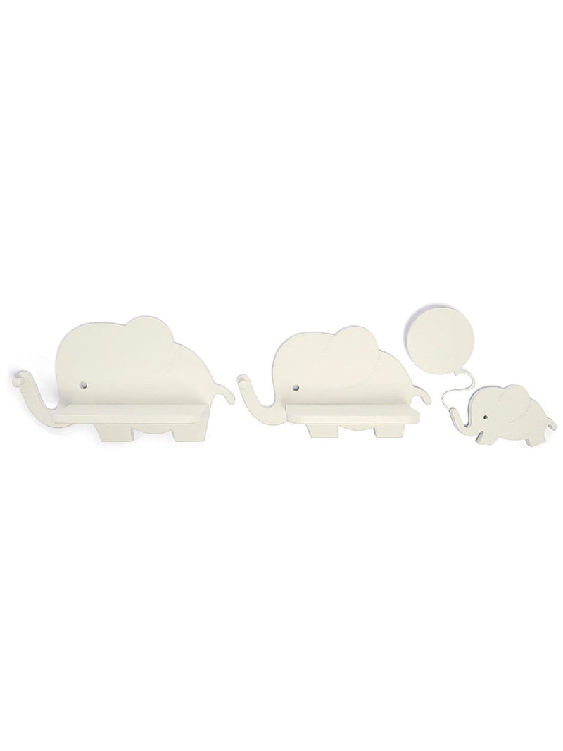 Mamas & Papas white elephant shelves set with nightlight - British product