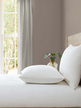 Sábana bajera ajustable Lazy Linen blanca lavada