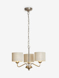 Brushed Nickel Burford chandelier three light - British product