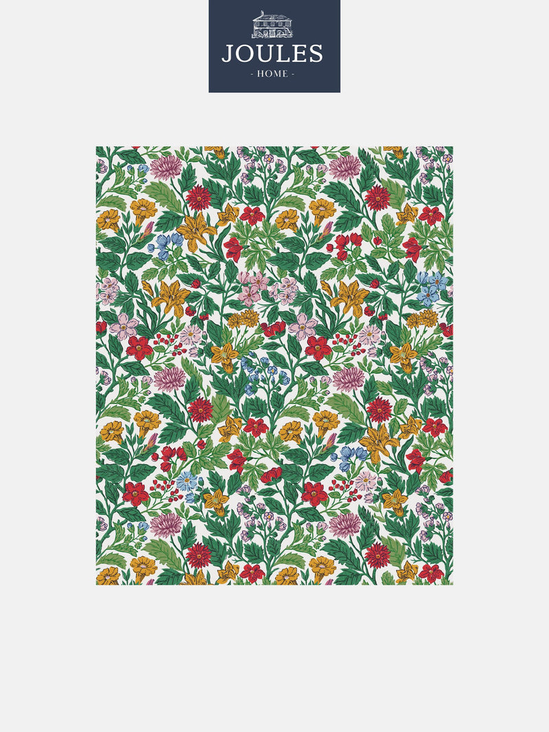 Joules floral wallpaper in rainbow palette, UK version
