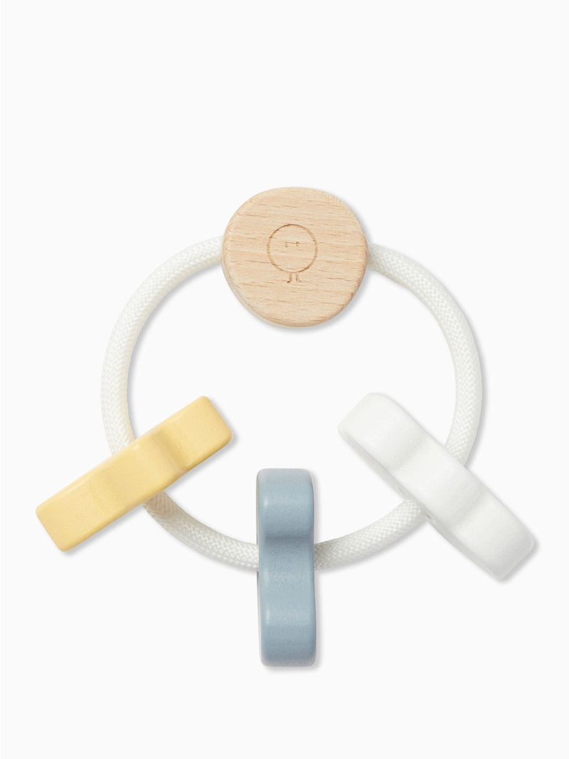 MORI natural wooden rattle ring (British brand)