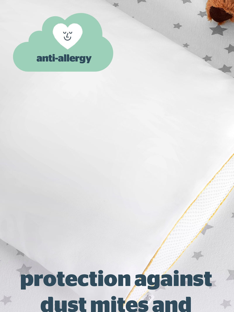 Silentnight Safe Nights breathable cot bed pillow (British brand)