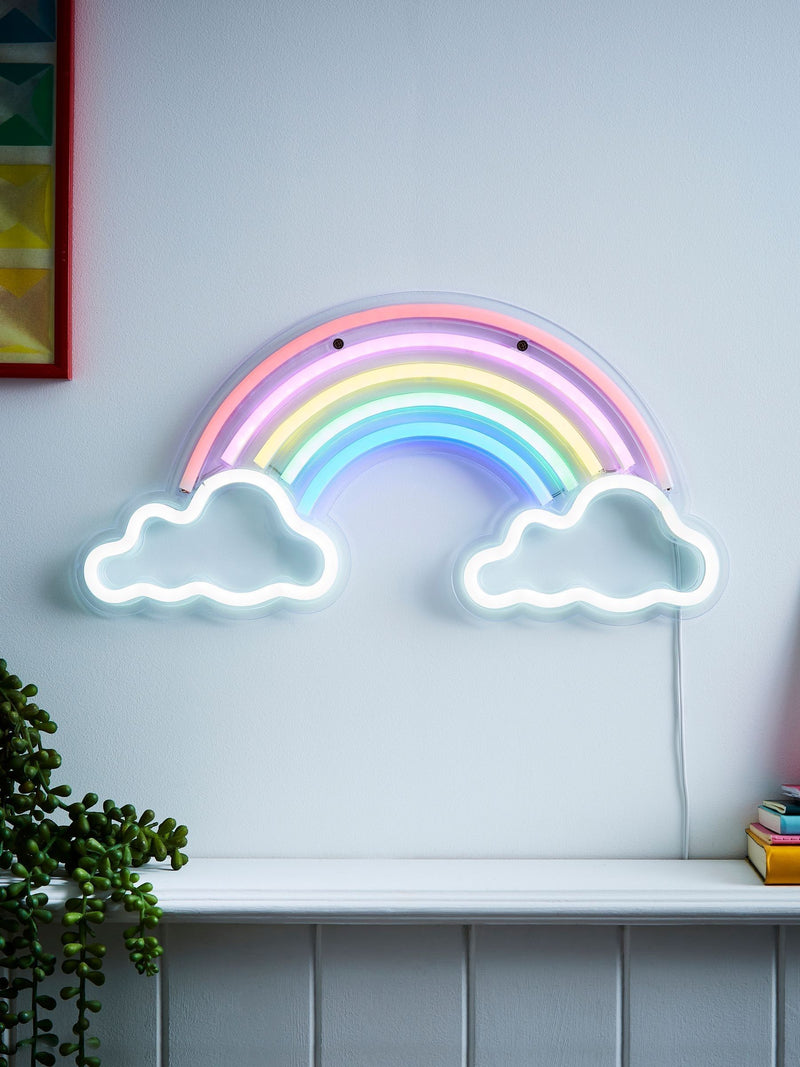 glow White Neon Rainbow Wall Light, British product