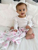 Next aden + anais Ma Fleur Pink Large Muslin Baby Blanket- Buy online at McGrocer