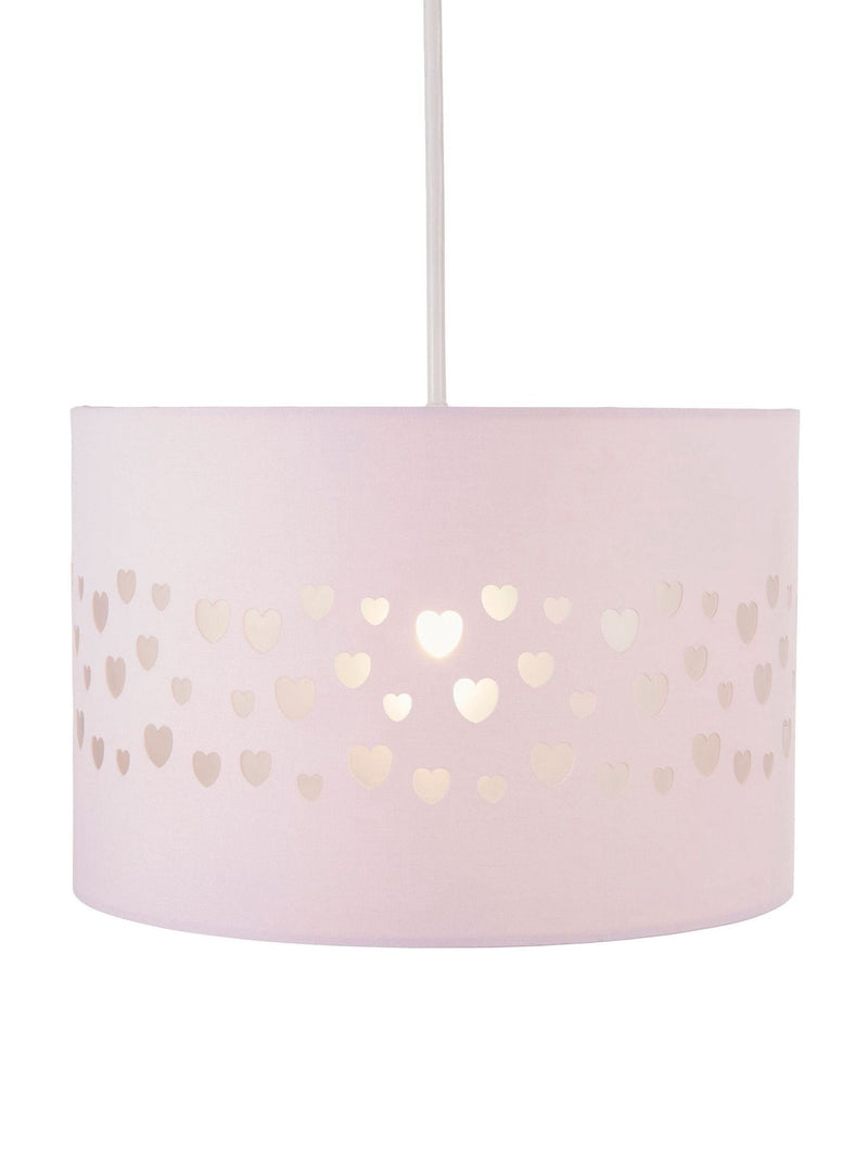 Glow pink heart ceiling light 30cm (British brand)