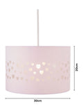 Glow pink heart ceiling light 30cm (British brand)