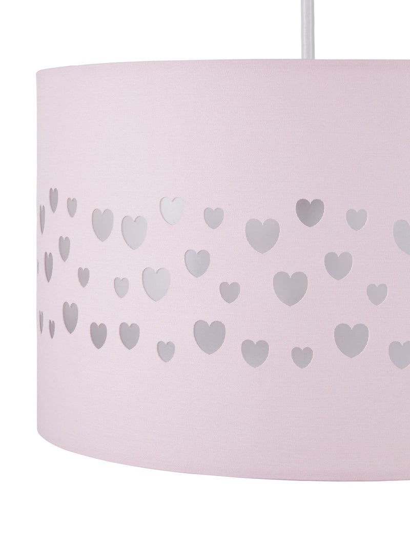 Glow pink heart ceiling light 30cm (British brand)