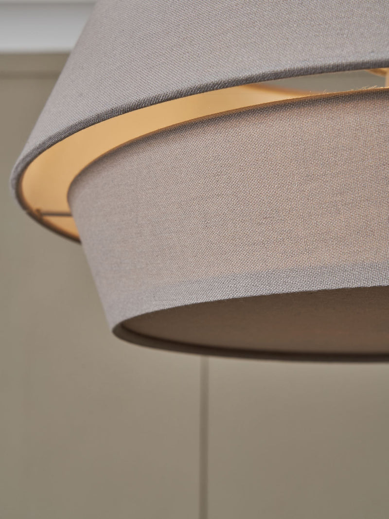 BHS grey drum shade ceiling light 20cm, UK version