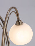 BHS Brass Soni Floor Lamp with opal glass shades (British brand)