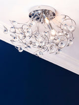 Next BHS Silver Lila Flush Ceiling Light- Buy online at McGrocer