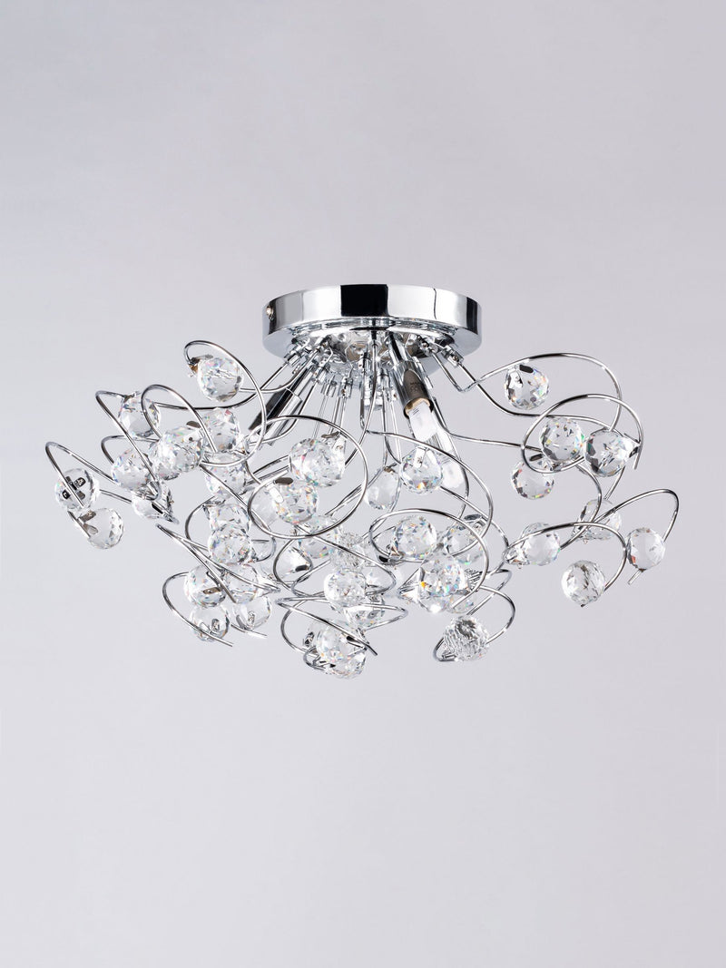 BHS Silver Lila flush ceiling light - British product
