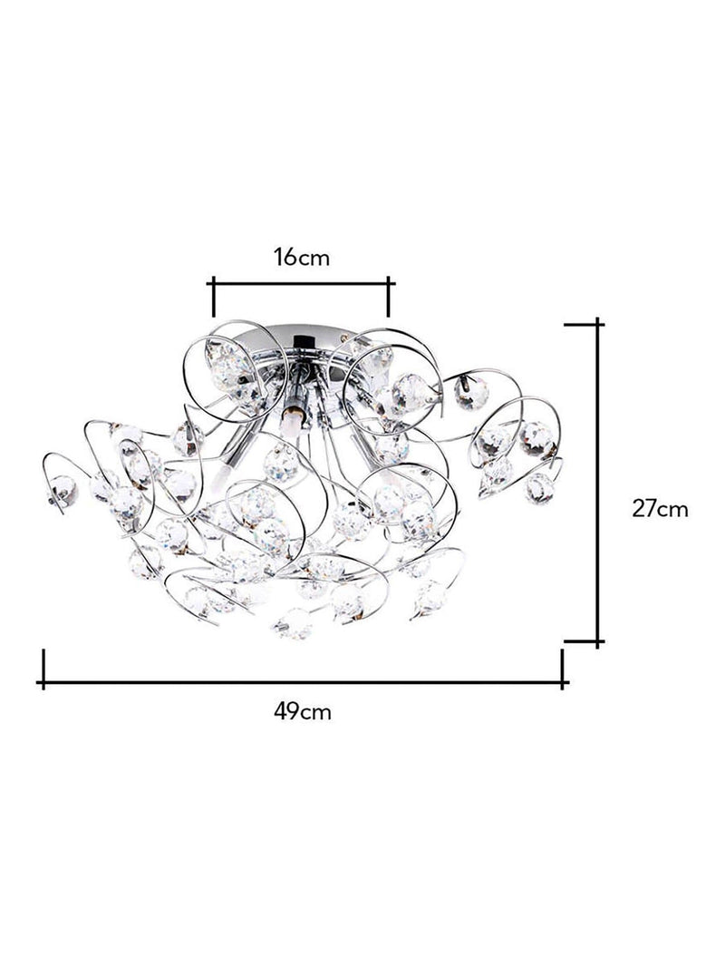 BHS Silver Lila flush ceiling light - British product