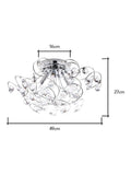 BHS Silver Lila flush ceiling light - British product