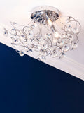 BHS Silver Lila flush ceiling light - British product