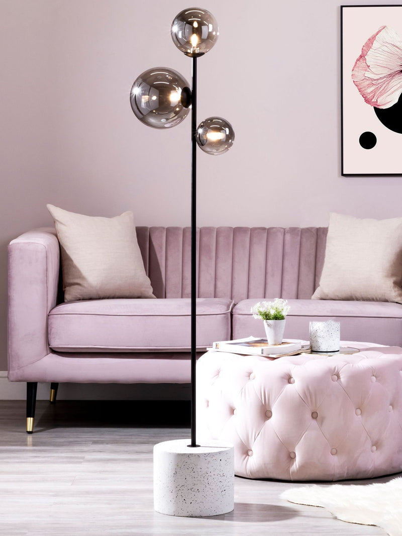BHS Black Forella floor lamp, imported from the UK