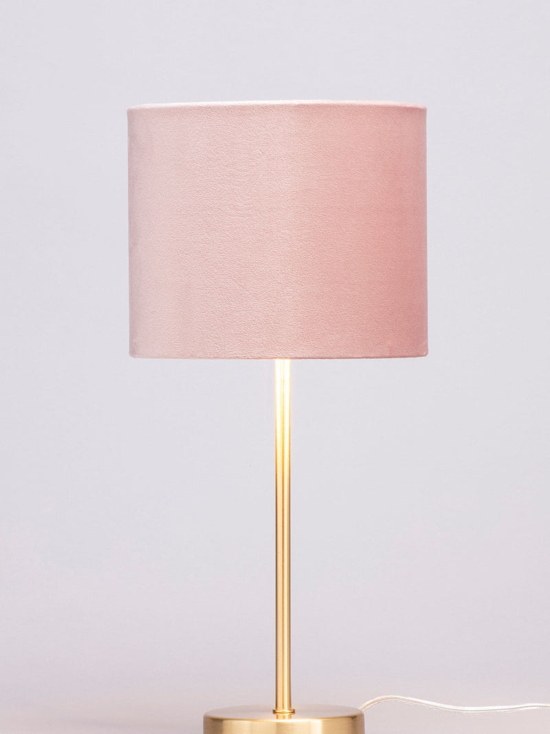 BHS pink velvet table lamp 37cm tall, UK version