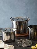 Essentials by Premier Silver Set of 4 Stainless Steel Stockpot