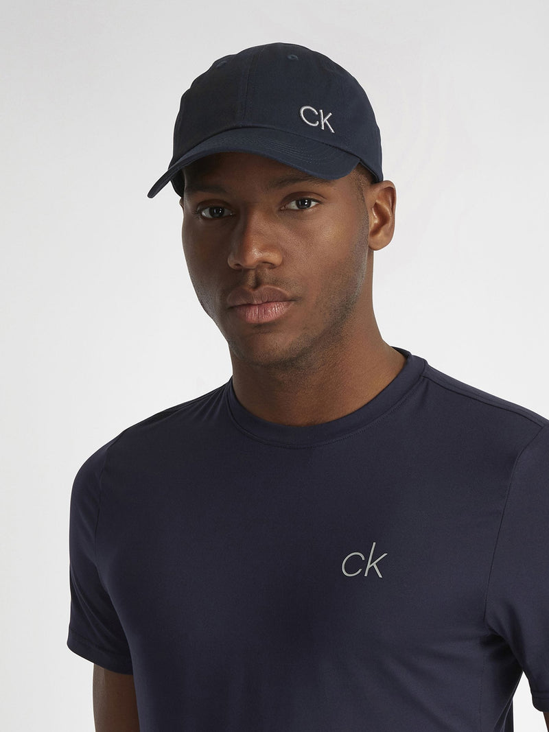 Calvin Klein Golf black cotton twill adjustable cap imported from the UK
