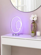 Next BHS Renzo Chrome RGB LED Table Lamp 38cm- Buy online at McGrocer