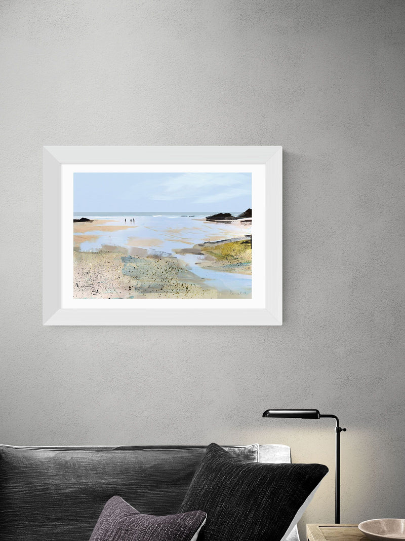 East End Prints blue sea view framed art print - British product