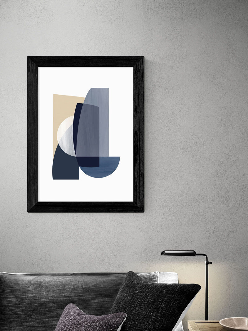 East End Prints Blue Abstract IV Print by Anna Mainz