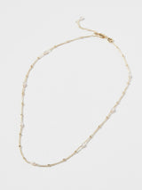 Next Oliver Bonas White Pearl Detail Gold Plated Mila Chain Necklace- Buy online at McGrocer