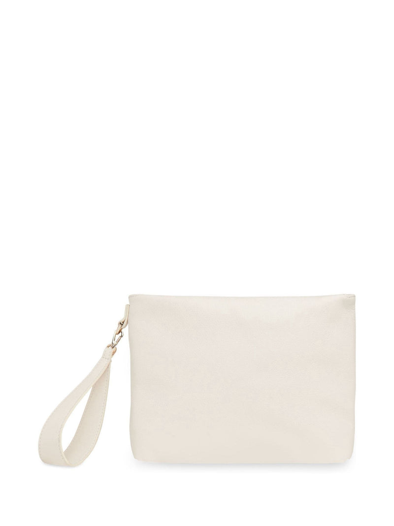 Whistles Avah white leather clutch bag, UK version