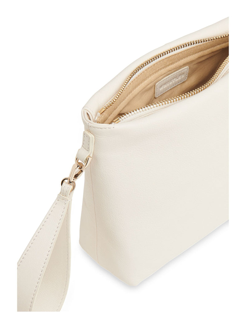 Whistles Avah white leather clutch bag, UK version