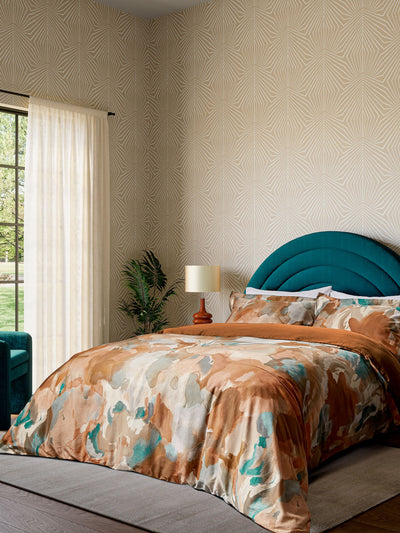 Next Harlequin Terracotta Foresta Duvet Cover and Pillowcase Set- Buy online at McGrocer