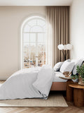 Bedeck of Belfast white duvet cover and pillowcase set - British product