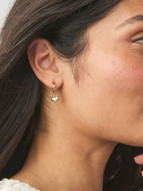 Next Gold Tone Mini Heart Hoop Earrings- Buy online at McGrocer