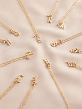 Gold Tone Initial Necklace Fashion Jewellery
