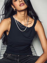 Next Silver Tone 3 Layer Multi Chain Necklace- Buy online at McGrocer