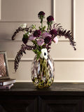 Black/Gold Medium Confetti Glass Flower Vase
