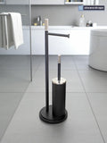 Showerdrape black toilet roll and brush combo - British product